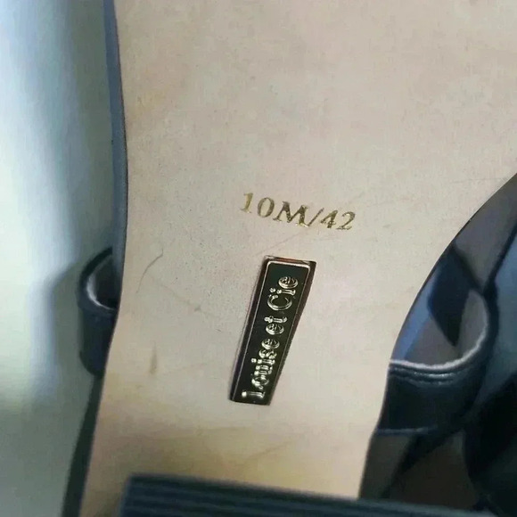 Louie et Cie 10M sling back open toe leather heels - Picture 6 of 7